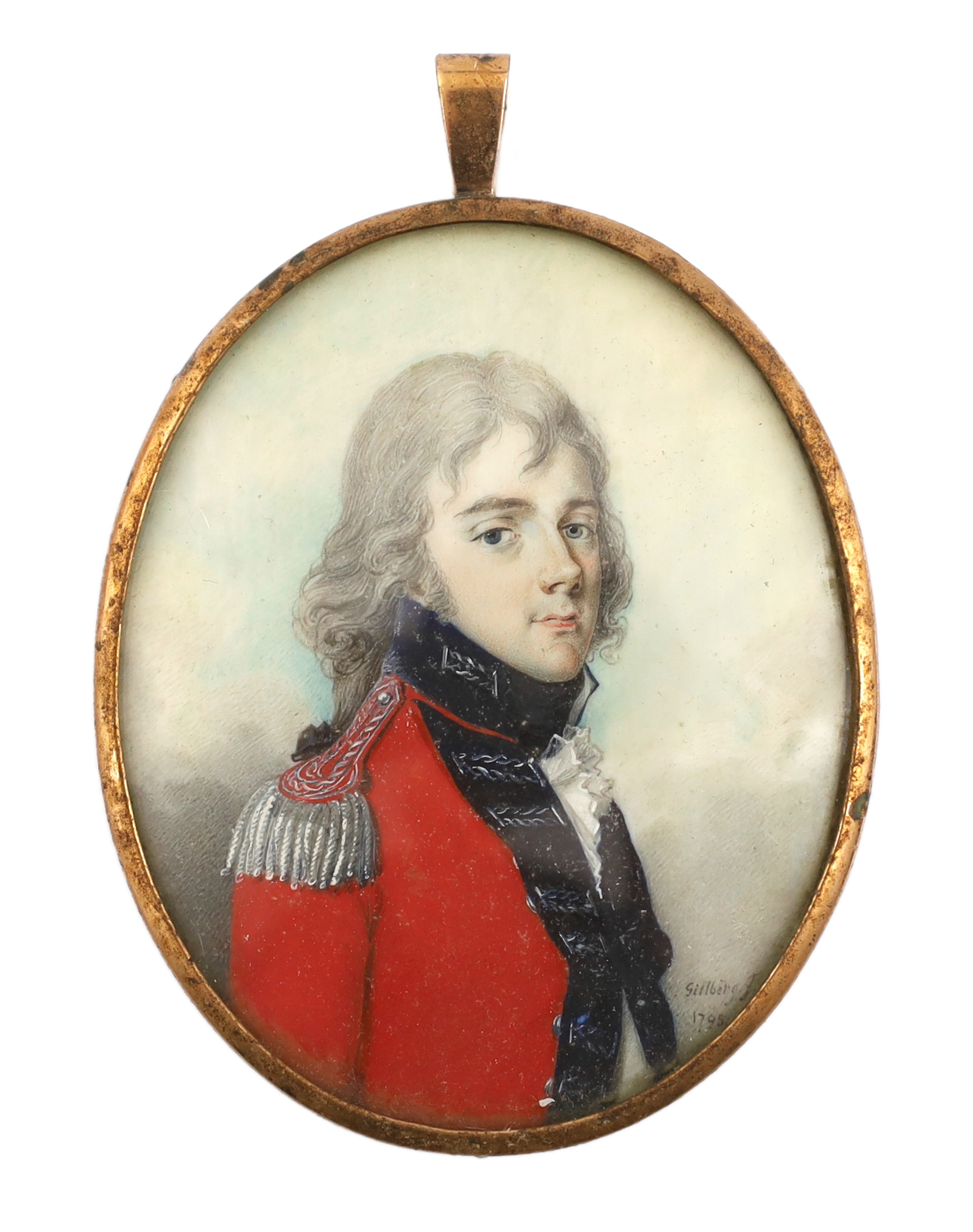 Jacob Axel Gillberg (Swedish, 1769-1845), Portrait miniature of an army officer, watercolour on ivory, 7.3 x 6cm. CITES Submission reference 5V74WA8F